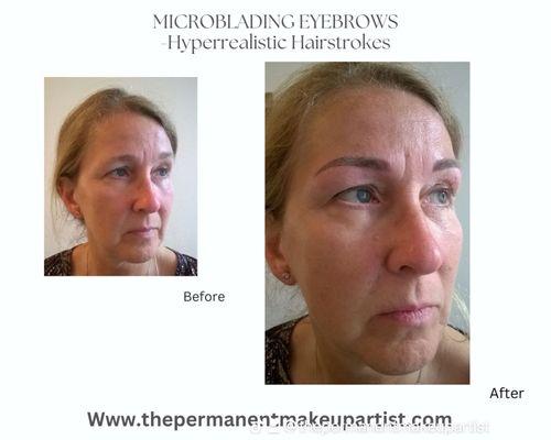 Microblading offers several benefits, including natural-looking, defined eyebrows, reduced daily grooming time, long-lasting results.