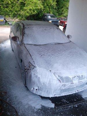 Foam bath and wax