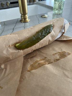 Whole "Tutti Hoagie" with pickle. Excellent.