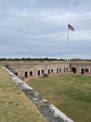 Inside of Fort Macon