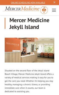 Mercer Medicine, Jekyll Island -- located above Jekyll Market