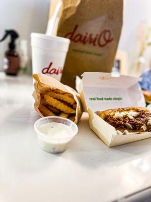 Fries and jalapeño ranch