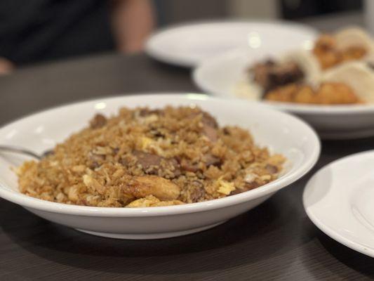 Liz's Fried Rice with Chicken, Pork & Beef