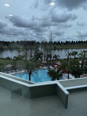 Pool area from 3rd floor window.