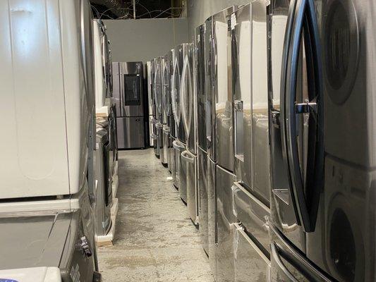 Large variety of stainless steel refrigerators