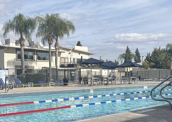 View of pool from corner cabana