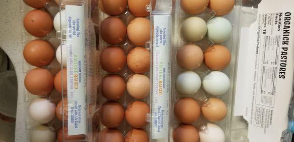 Organic, pasture, raised eggs