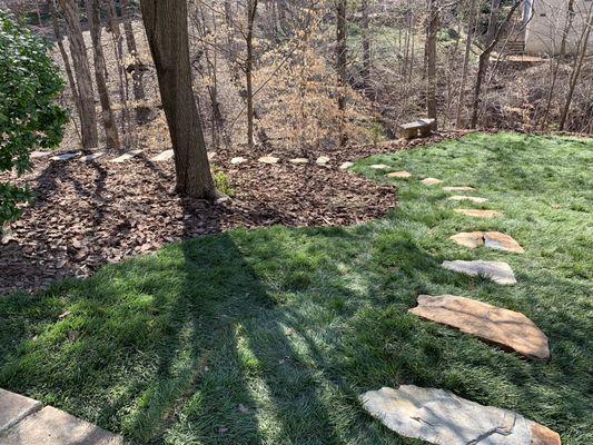 Sod and Flagstone Pathway Installation