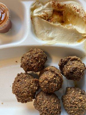 Falafel and hummus