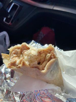 Bean and cold chucks of cheese burrito for $8.  Really nasty