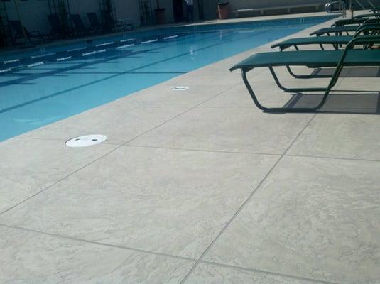 Pool Deck with Tile Look