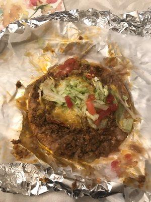 Beef tostada