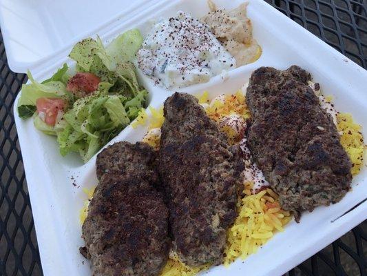 Kofta over rice $9 w/drink