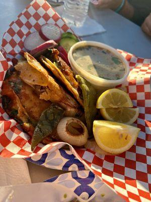 Birria taco plate- comes with three tacos