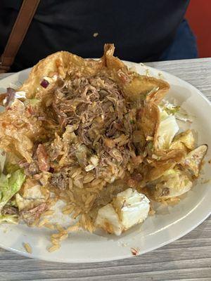 Carne Asada, Pollo and Carnitas Taco Salad