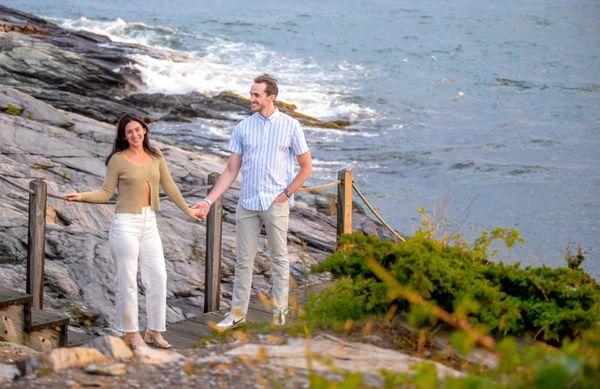 Engagements session with these two was a success! 
Location : Castle Hill Inn, Newport RI