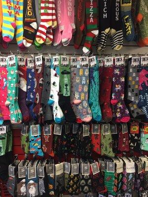 Super large selection of vanity socks! Good idea for a gift for that someone special... ;-)