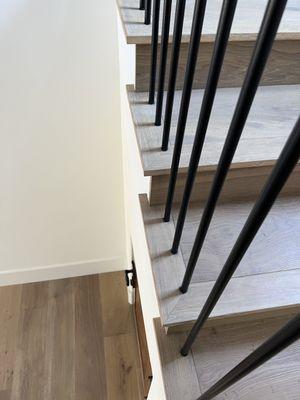 Wire Brushed Stair installation