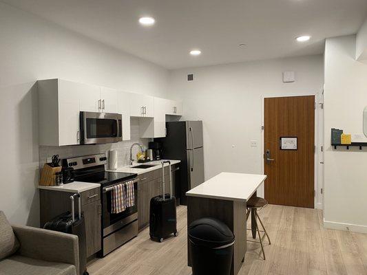 Kitchen with dishes and dishwasher