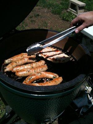 Big Green Egg Demo at Weaver's Way Co-op Backyard Event.