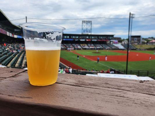 Local craft beer at the beer garden