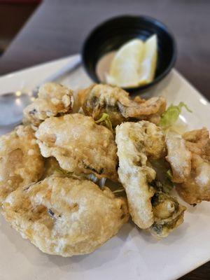 Crispy fried oysters