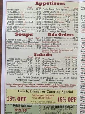 Appetizers , Soups, Side Order, Salads