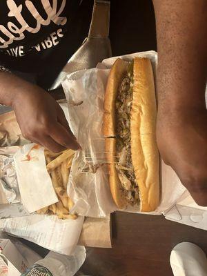 Philly Cheesesteak & French Friesfrench