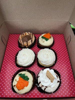 Butterfinger, Carrot Cake, Wedding Cake, and Smores