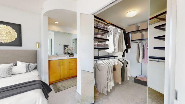 Large closet in apartment home at Esprit Marina del Rey