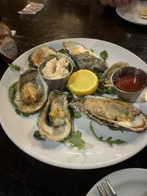 Grilled oysters