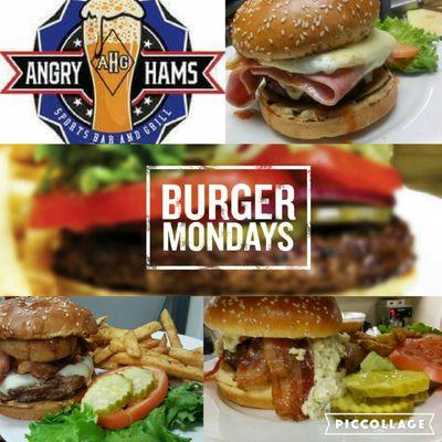 Happy Monday..It's $5.00 Burger Day at Angry Ham's.