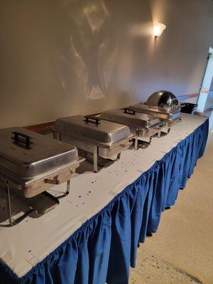 Buffet set up in Chicago Room