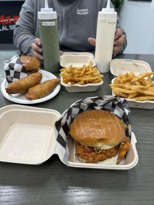 2. Honey Garlic Chicken Sandwich French Fries 5. Cheeseburger Empanadas (Spinach&Cheese) 2pcs