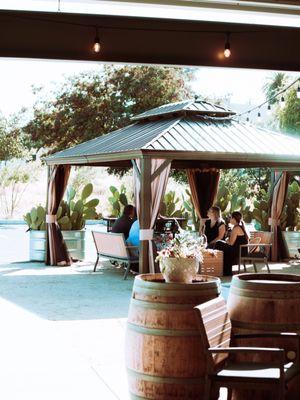 outdoor tasting cabana