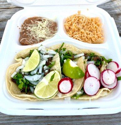 Asada taco combo