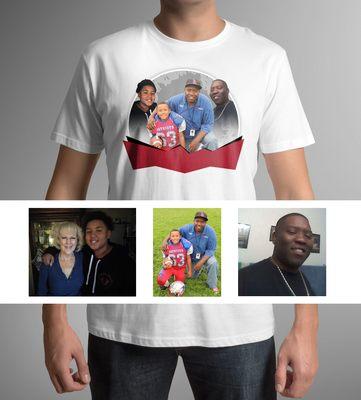 Photo realistic custom shirts. Minimum 1 piece.