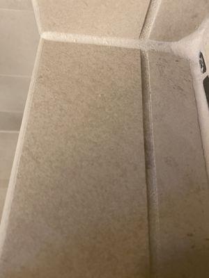 Dirty grout after the job was complete.  The owner never followed up on the job just demanded payment.