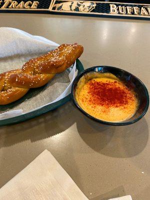 Is there a better breakfast than pretzel and beer cheese?