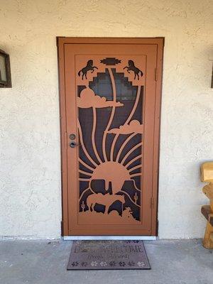 Steel Shield Security Door Laser cut Type: Cowpoke