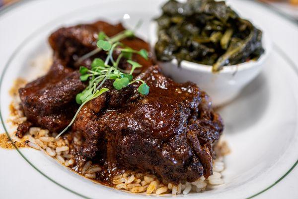 Smothered Oxtails w/ Collard Greens