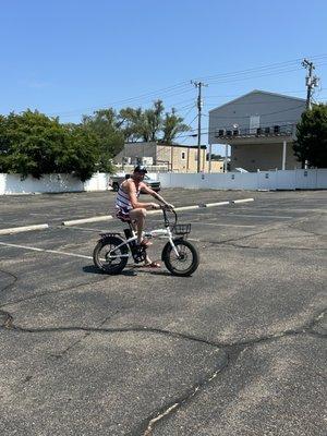 Electric bikes we rented