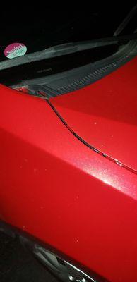 This is my "fixed" bumper. After the REAL repair I will certainly not be back!