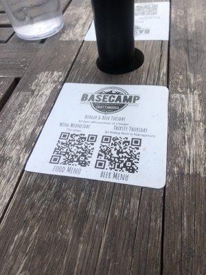 Menu qcode