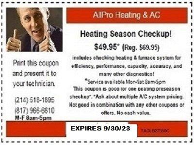 HEATING SYSTEM DISCOUNT COUPON. We check your heating system for proper operation & advise of any problems found.