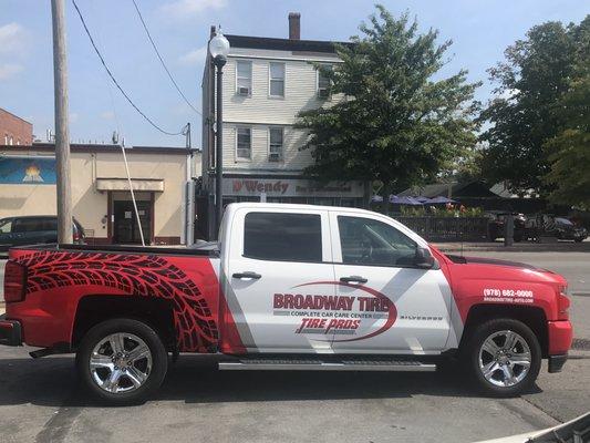 Be on the lookout for the new Broadway Tire Pros truck!