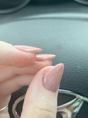 Acrylic left on my nails