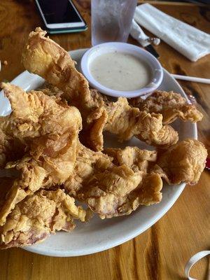 Chicken fried bacon with gravy   Yes, it was great