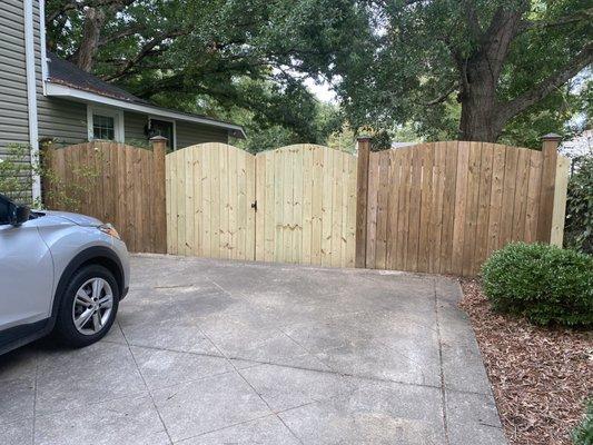 Front entrance to gate