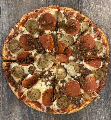 Try our PLANT BASED Meat Lovers Pizza...it's a Vegetarian's best "Frienamy"